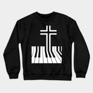 Christian Piano Player Gift Design Piano Teacher Keyboard Crewneck Sweatshirt